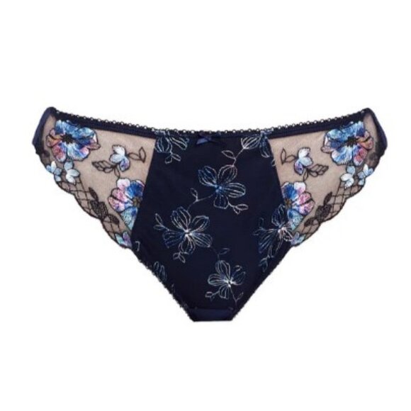 Fantasie navy blue Nadine sheer thong size S - Picture 1 of 5